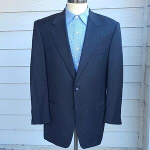 HICKEY FREEMAN Solid Charcoal Grey Loro Piana Super 110s Wool Sz 42 R Sport Coat